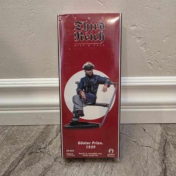 Rare Andrea Minis Third Reich Mini 90mm Gunter Prien 1939 Gunther New TR-006 - Picture 1 of 7